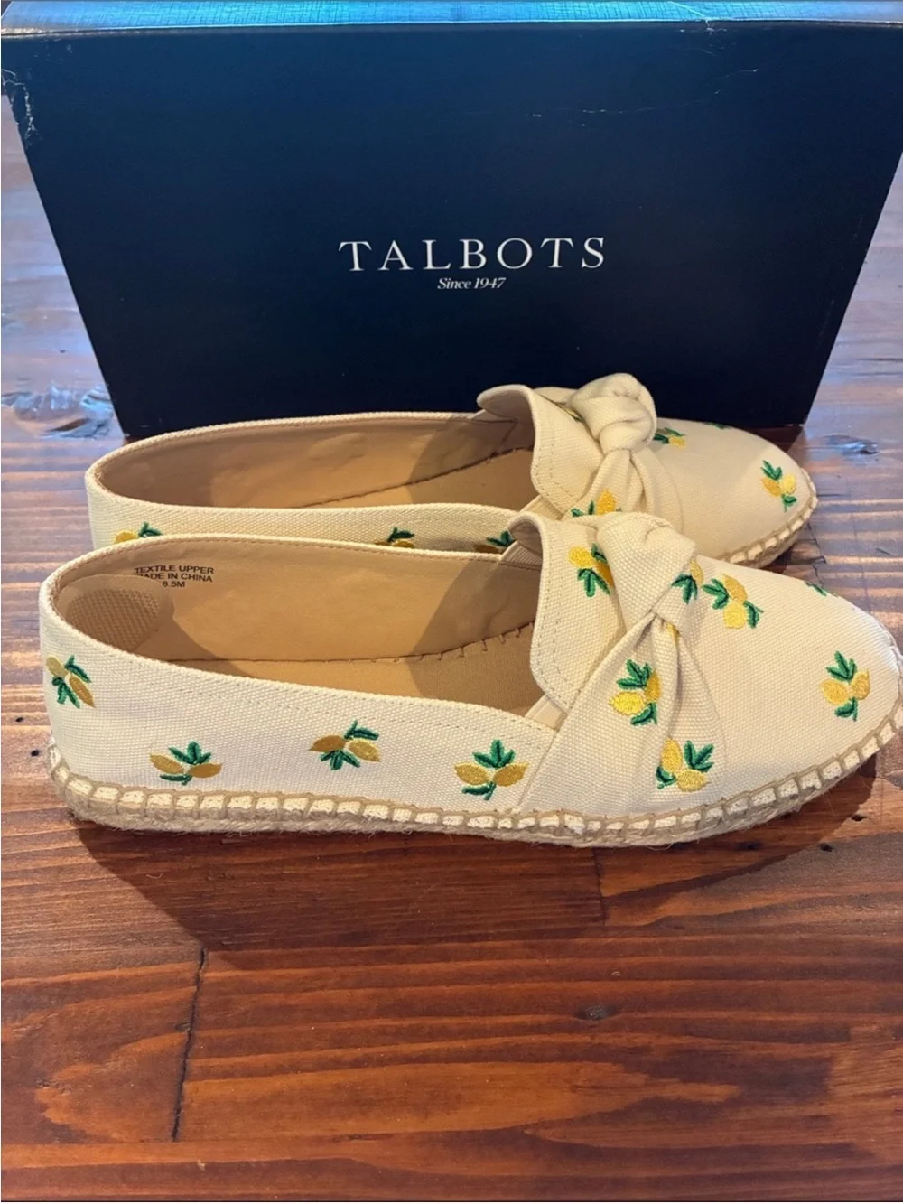 Talbots Summer Lemons Espadrille Slip-Ons